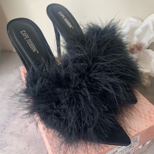 Feather Fantasy Black Heel